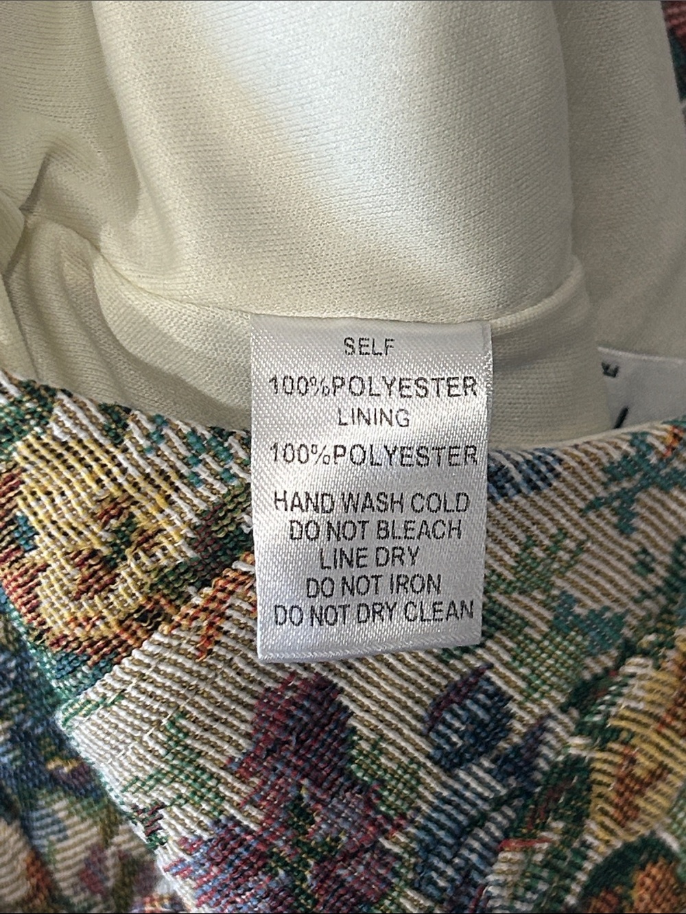 Tic Toc Floral Tapestry Corset Top with gold Ribbon Tie Sz S - Picture 6 of 7